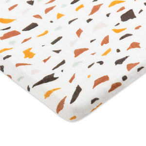 Babyletto All-Stages Organic Cotton Muslin Bassinet Sheet Terrazzo