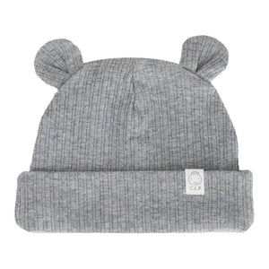 CaliKids Cotton Baby Bear Hat Grey XS