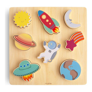 Mushie Wooden Puzzle Toy Space