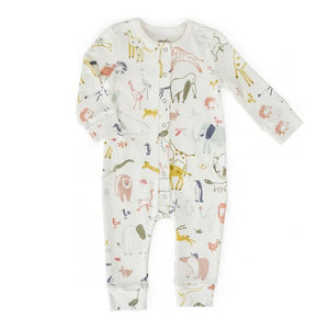 Pehr Organic Cotton Placket Romper Into the Wild 0 - 3 months