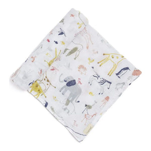 Pehr Organic Cotton Muslin Swaddle Into the Wild