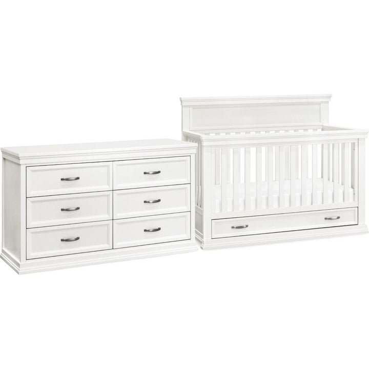 Monogram by Namesake 2-Piece Langford Crib and Dresser Set - Warm White (87515) (Floor Model) Default Title