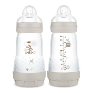 MAM 2-Pack Easy Start Matte Deco Baby Bottle Set (9 oz) Matte Deco Unisex