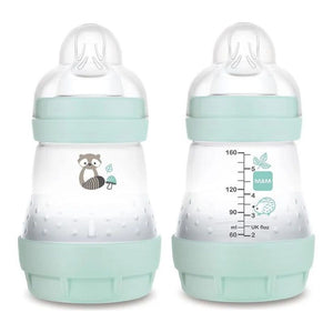 MAM 2-Pack Easy Start Matte Deco Baby Bottle Set (5 oz) Matte Deco Boy 0+ months