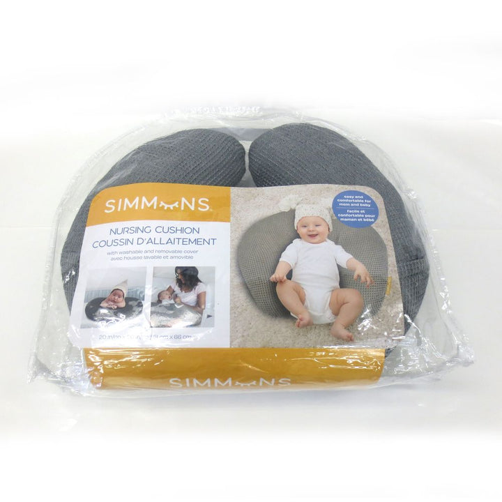 Simmons Nursing Pillow with Removable Cover - Grey (87840) (Open Box)