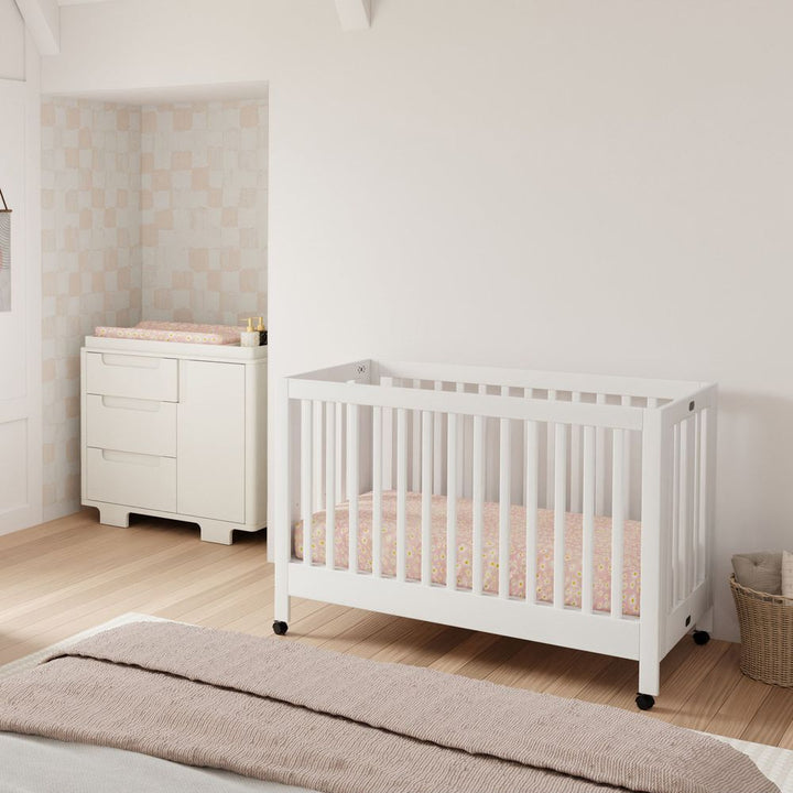 Babyletto Maki Full-Size Portable Folding Crib - White