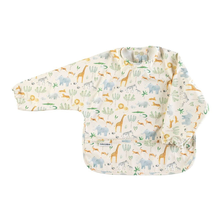 Loulou Lollipop Long Sleeve Waterproof Bib Safari Jungle