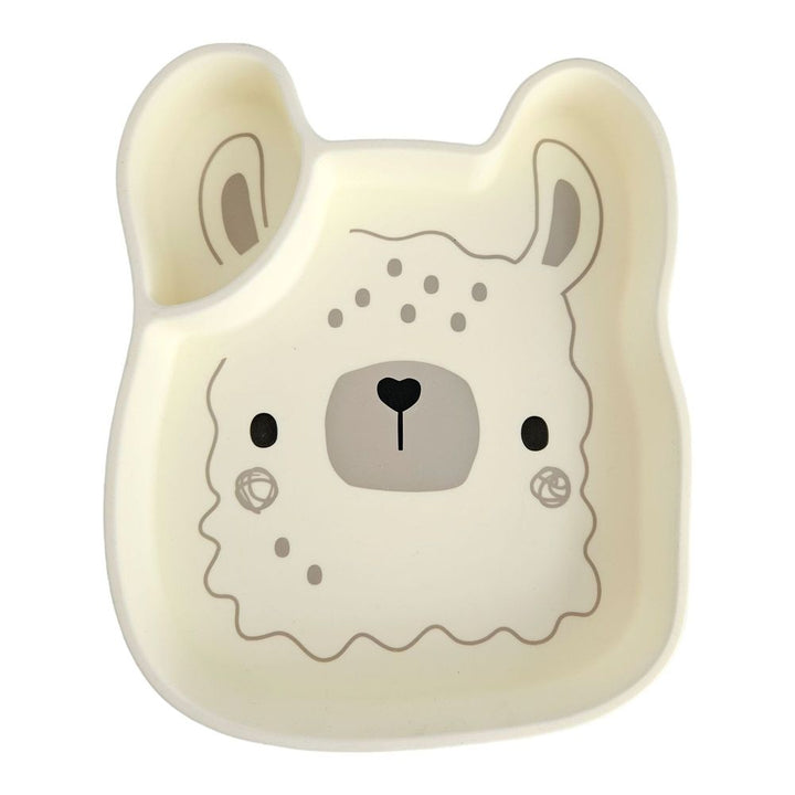 Loulou Lollipop Silicone Snack Plate Llama Beige