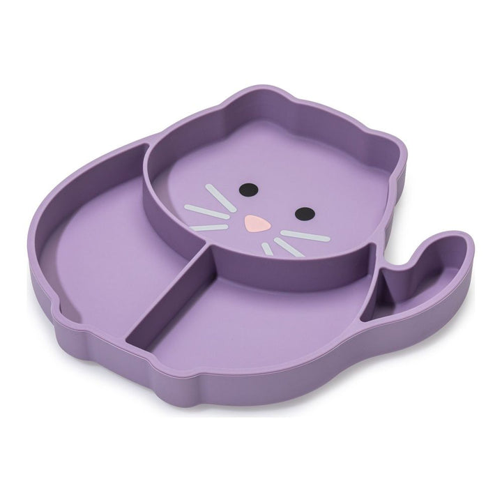 Melii Silicone Animal Divided Suction Plate Cat