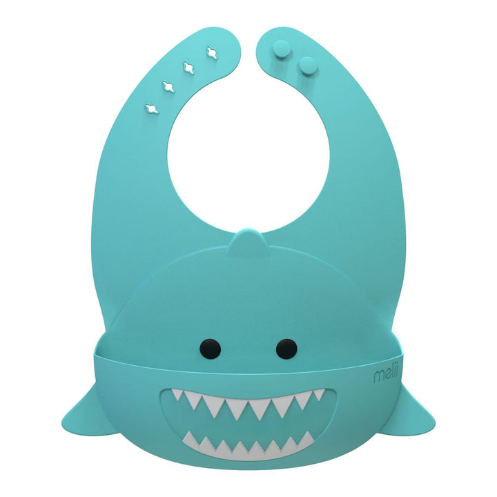 Melii Silicone Animal Bib Shark