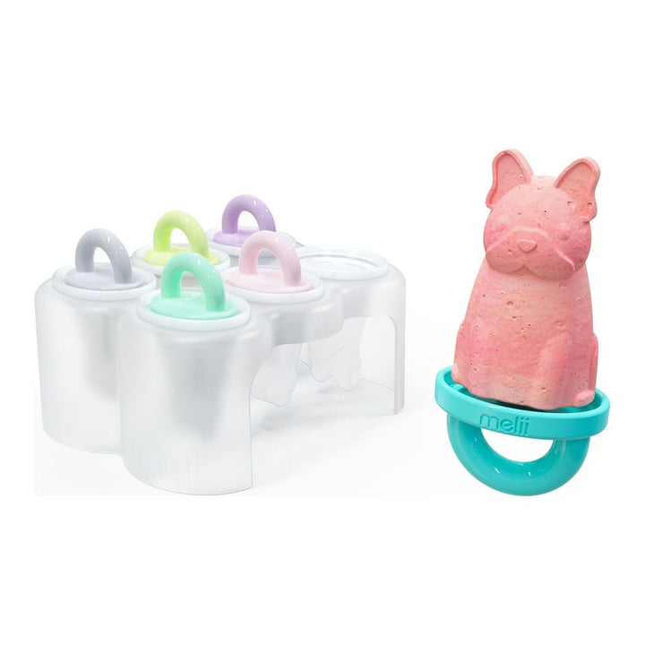 Melii 6-Piece Animal Ice Pops Moulds with Tray Set Multi-Coloured