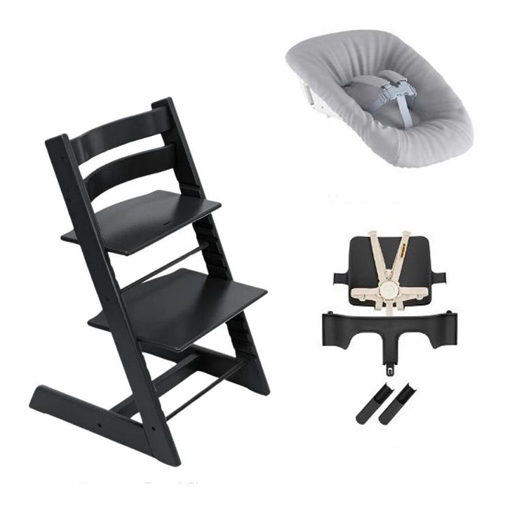 Tripp Trapp High Chair2 with Newborn Set Black