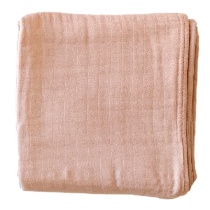 Lil North Bamboo and Cotton Blend Muslin 8-Layer Blanket Dusty Pink