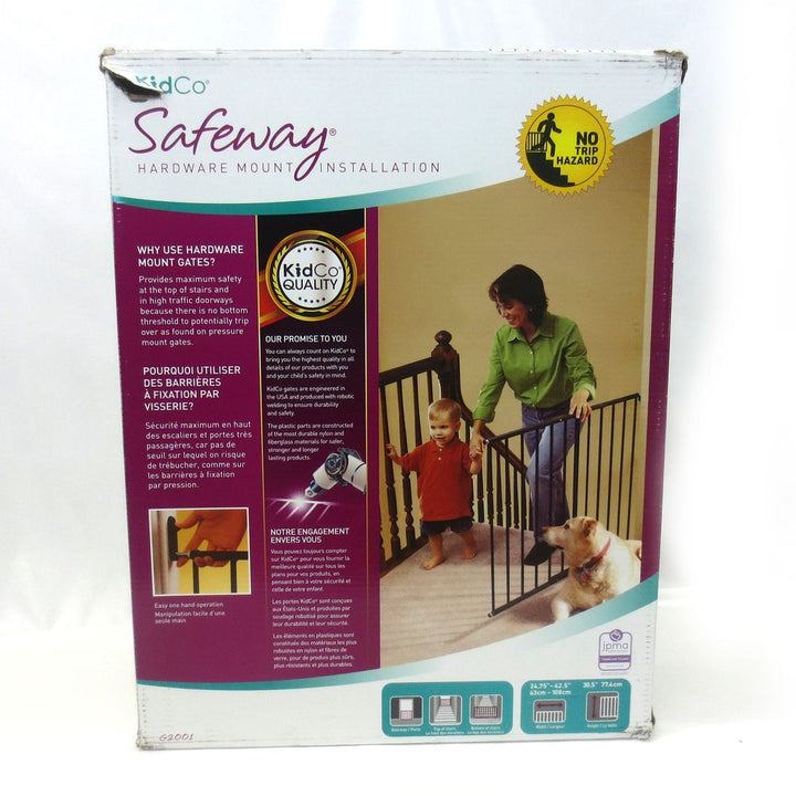 KidCo Safeway Hardware Mounted Safety Gate - Black (88400) (Open Box)