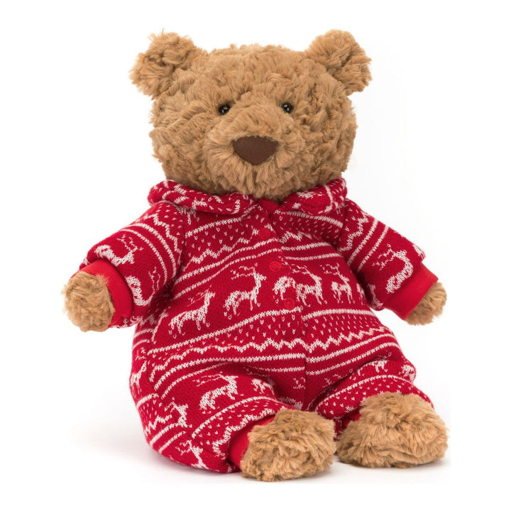 Jellycat Bartholomew Bear Winter Pajamas Plush Toy Default Title