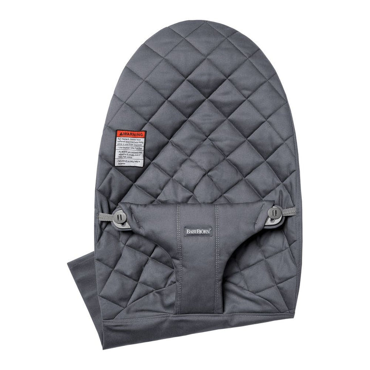 BabyBjorn Fabric Seat for Bouncer Bliss - Classic Cotton Quilt, Anthracite (88462) (Open Box) Default Title