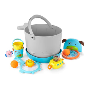 Skip Hop Moby Fun-Filled Bath Toy Bucket Gift Set Default Title