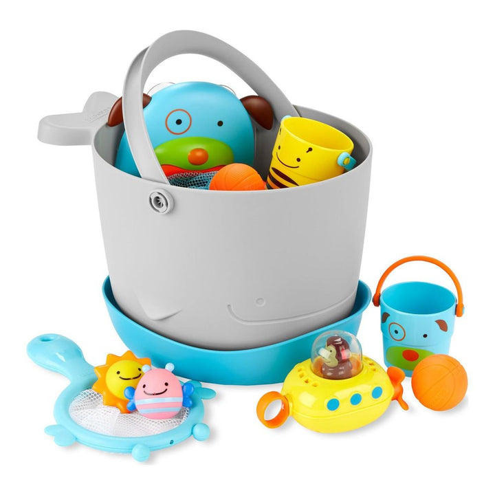 Skip Hop Moby Fun-Filled Bath Toy Bucket Gift Set