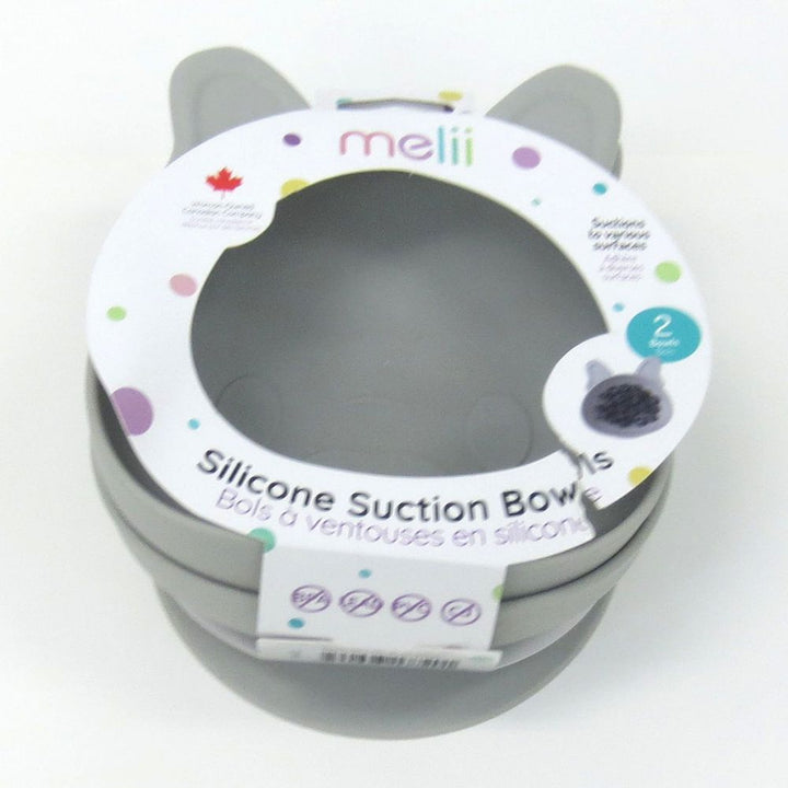 Melii 2-Pack Silicone Animal Suction Bowl - French Bulldog(OPEN BOX)