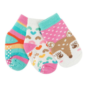 Zoocchini 3-Pack Comfort Terry Socks Set - Fiona the Fawn (0-24 Months) Default Title