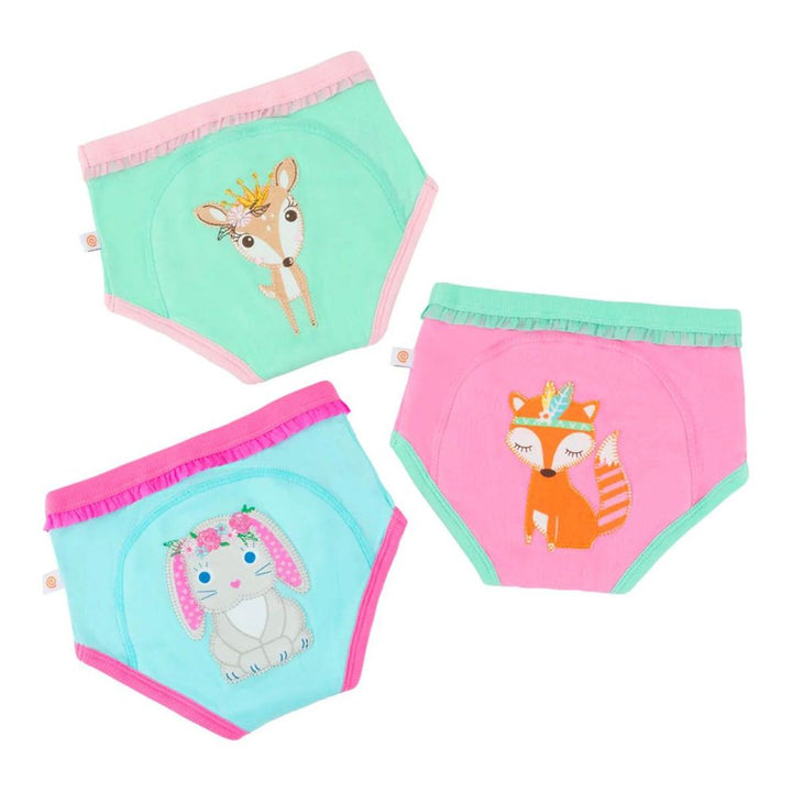 Zoocchini 3-Pack Organic Cotton Potty Training Pants Set - Woodland Princess 3T-4T