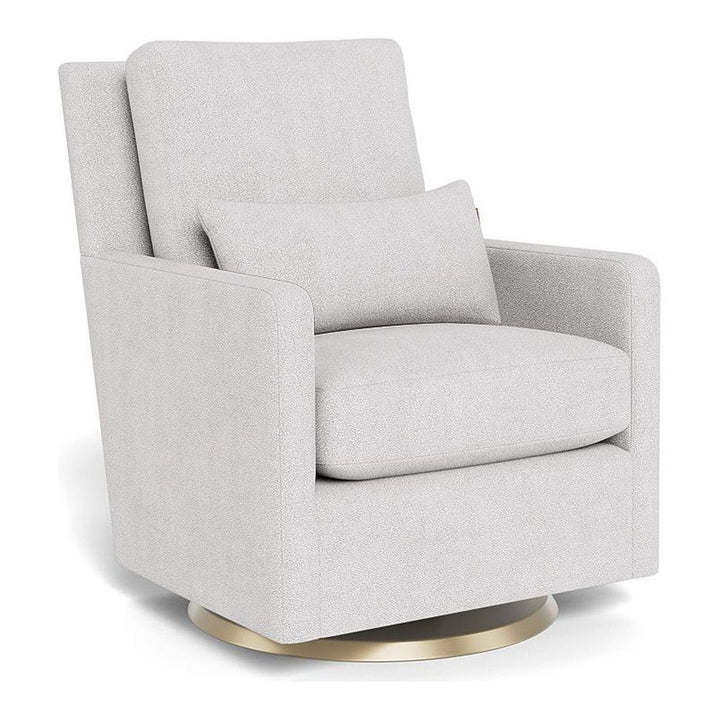 Monte Design Como Glider Gold Swivel Dove Grey Boucle