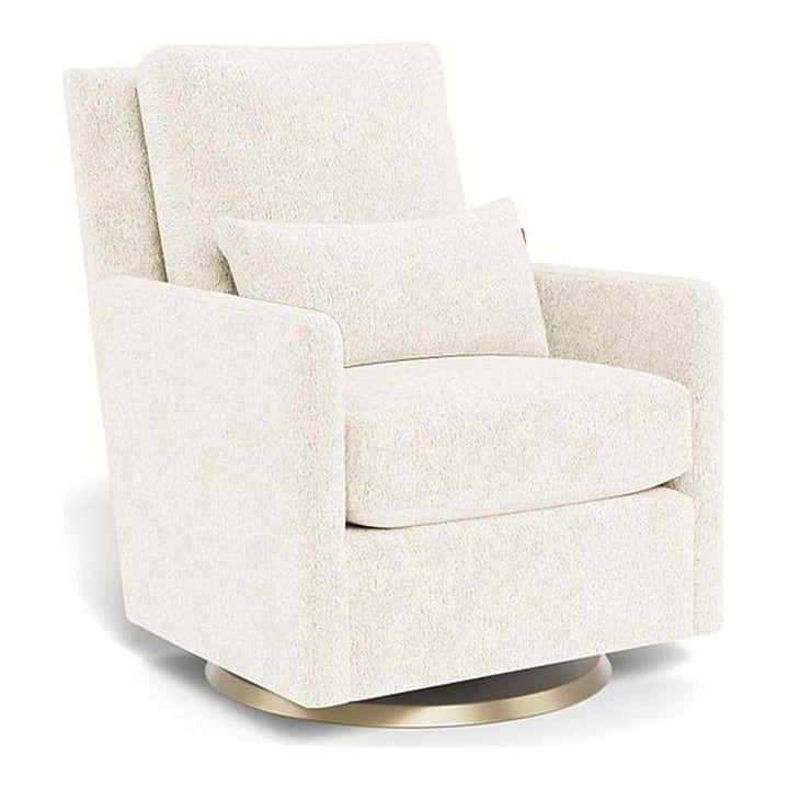 Monte Design Como Glider Gold Swivel White Sheepskin