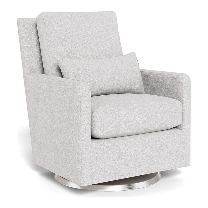 Monte Design Como Glider Stainless Steel Swivel Dove Grey Boucle