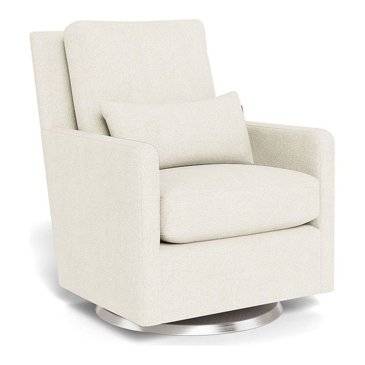 Monte Design Como Glider Stainless Steel Swivel Ivory Boucle