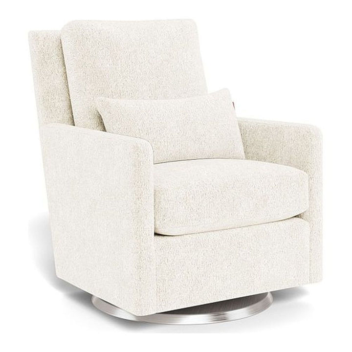 Monte Design Como Glider Stainless Steel Swivel White Sheepskin