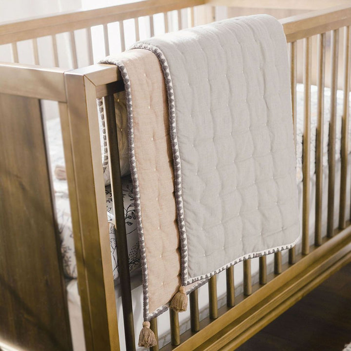 Crane Ezra Quilted Baby Blanket - Copper