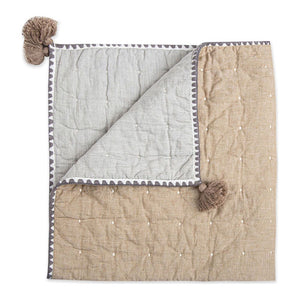 Crane Ezra Quilted Baby Blanket - Copper Default Title