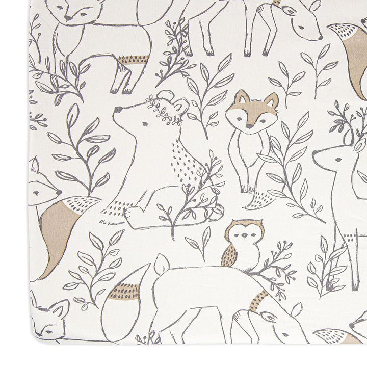 Crane Ezra Fitted Crib Sheet - Woodland