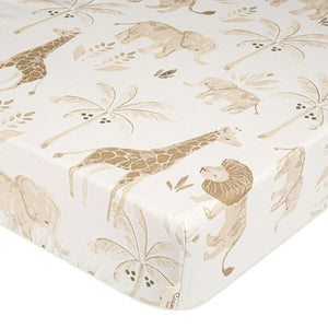 Crane Kendi Fitted Crib Sheet - Safari Default Title