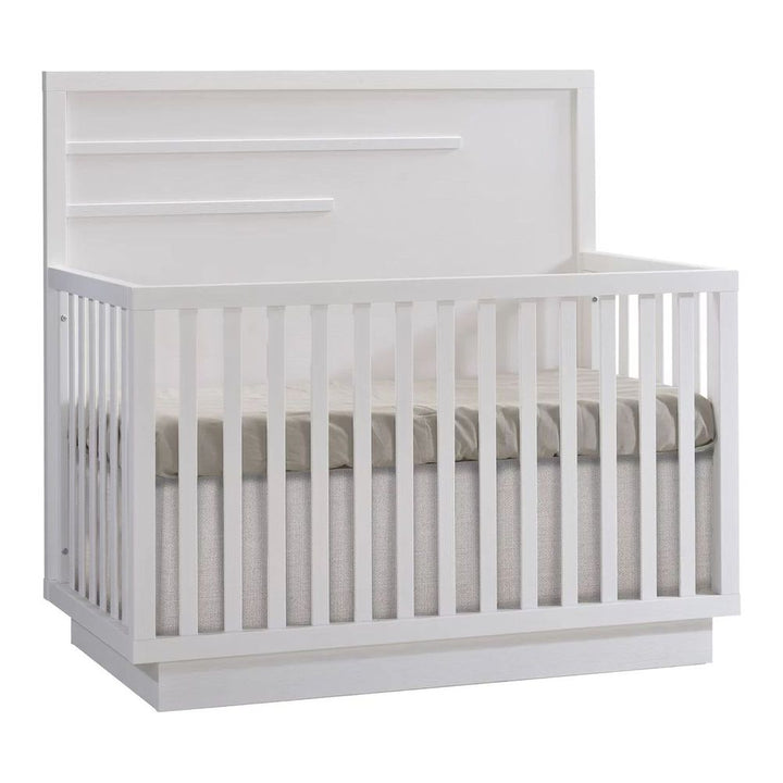 Natart Como 4-in-1 Convertible Crib with Horizontal Molding White