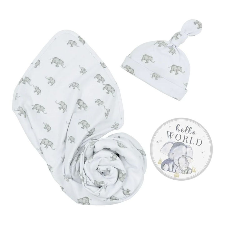 Living Textiles Hello World Gift Set Elephant Heritage