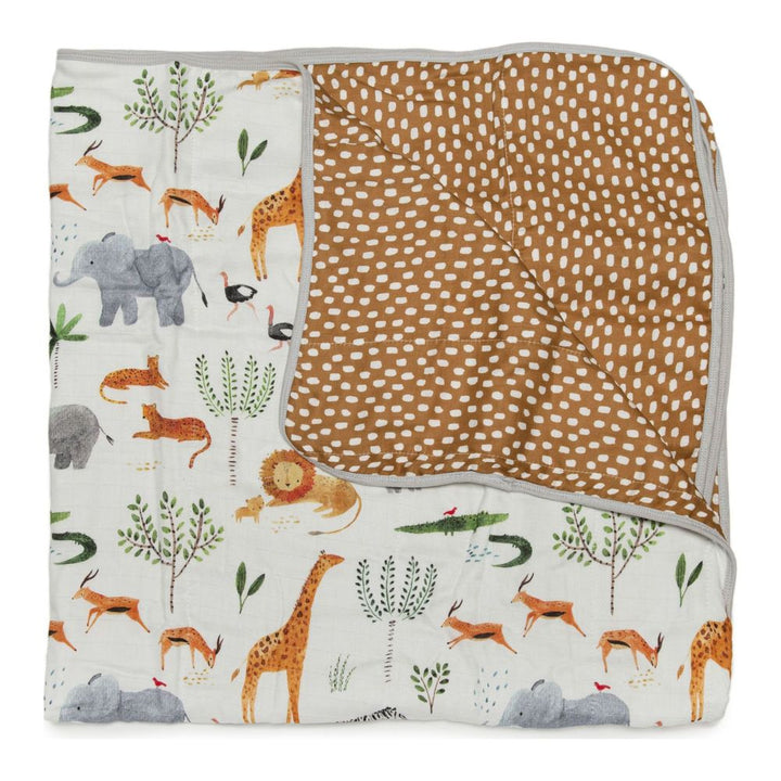 Loulou Lollipop Muslin Quilt Blanket - Safari Jungle