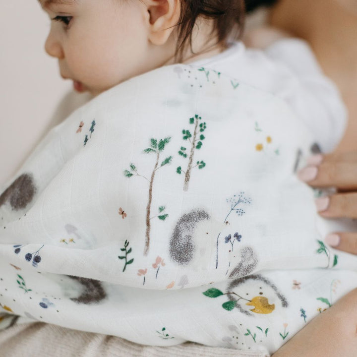 Loulou Lollipop Luxe Muslin Swaddle - Hedgehogs