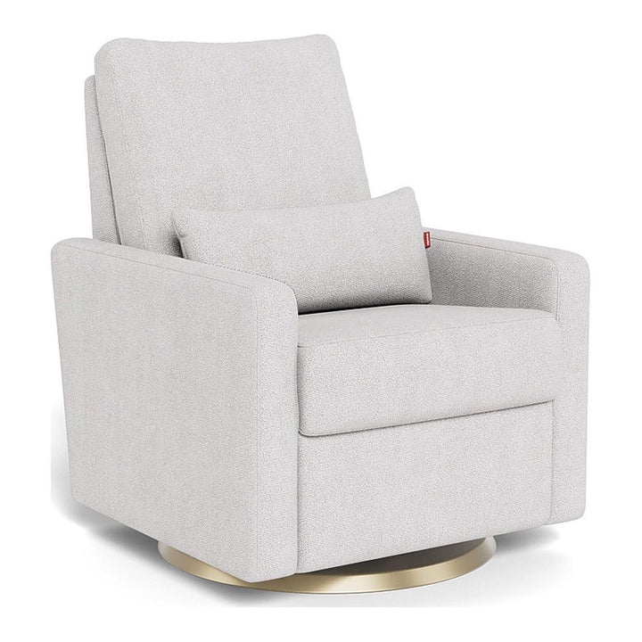 Monte Design Matera Glider Gold Swivel Dove Grey Boucle