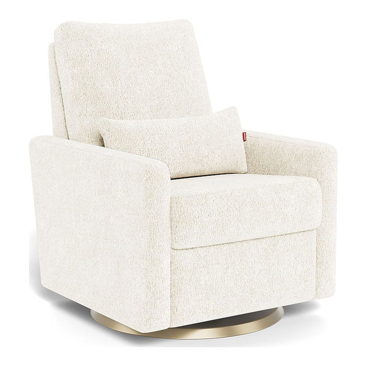 Monte Design Matera Glider Gold Swivel White Sheepskin