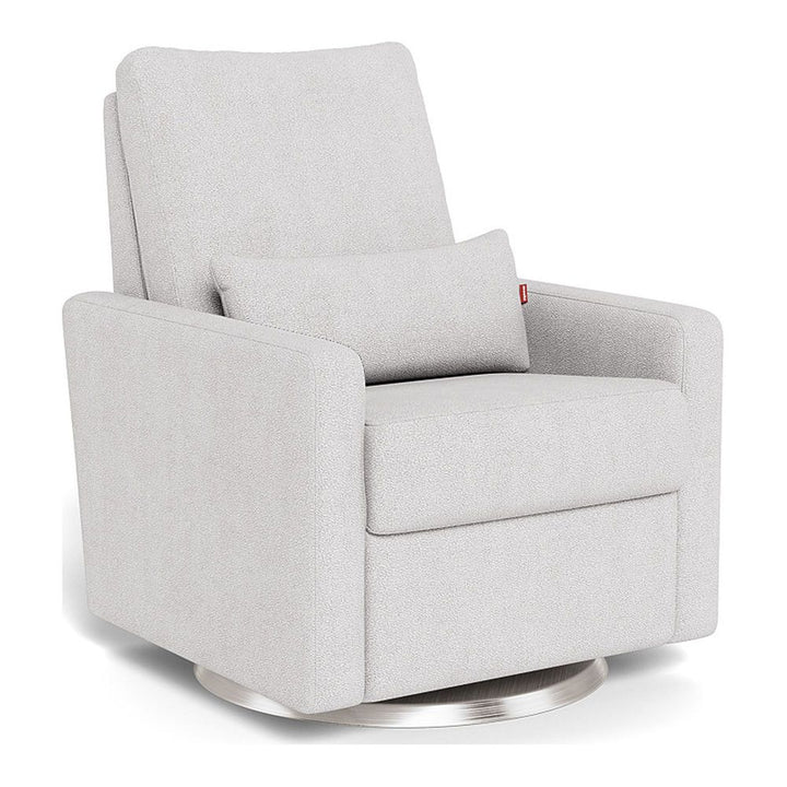 Monte Design Matera Motorized Glider Stainless Steel Swivel Dove Grey Boucle