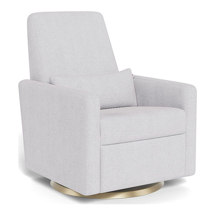 Monte Design Grano Glider Recliner Gold Swivel Dove Grey Boucle