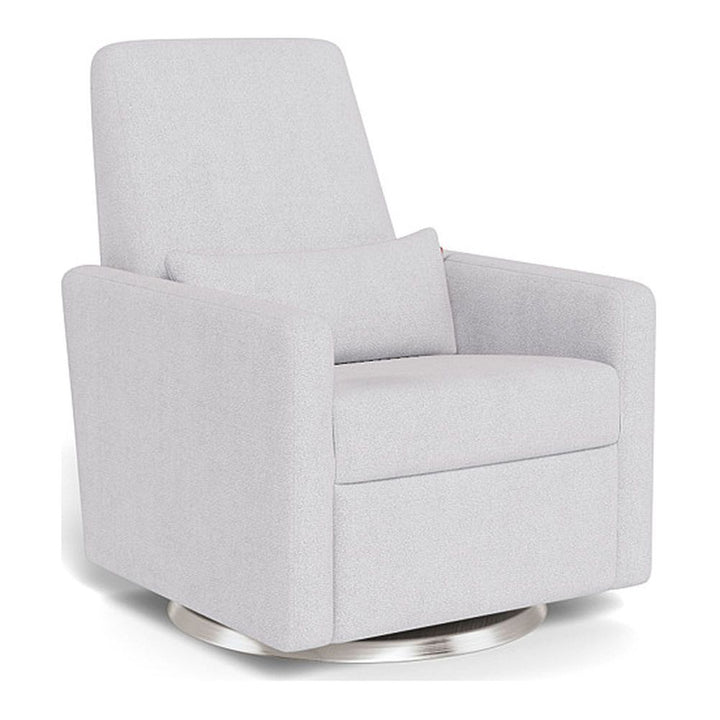 Monte Design Grano Glider Recliner Stainless Steel Swivel Dove Grey Boucle