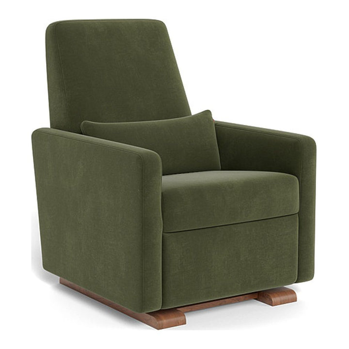 Monte Design Grano Motorized Glider Recliner Walnut Moss Green