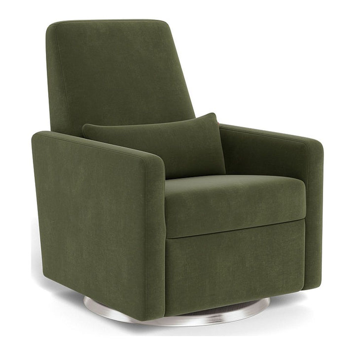 Monte Design Grano Motorized Glider Recliner Stainless Steel Swivel Moss Green