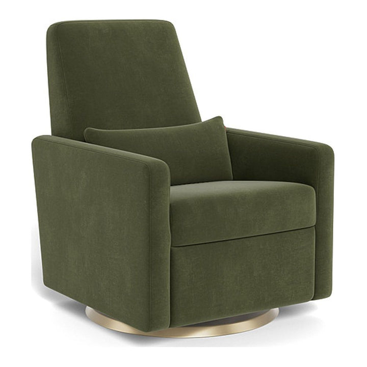 Monte Design Grano Motorized Glider Recliner Gold Swivel Moss Green