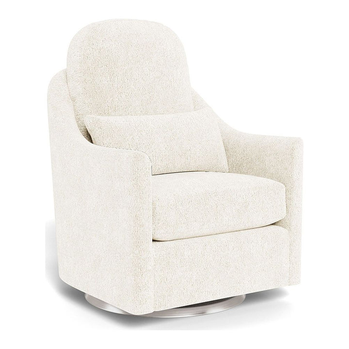 Monte Design Nessa Glider Stainless Steel Swivel White Sheepskin