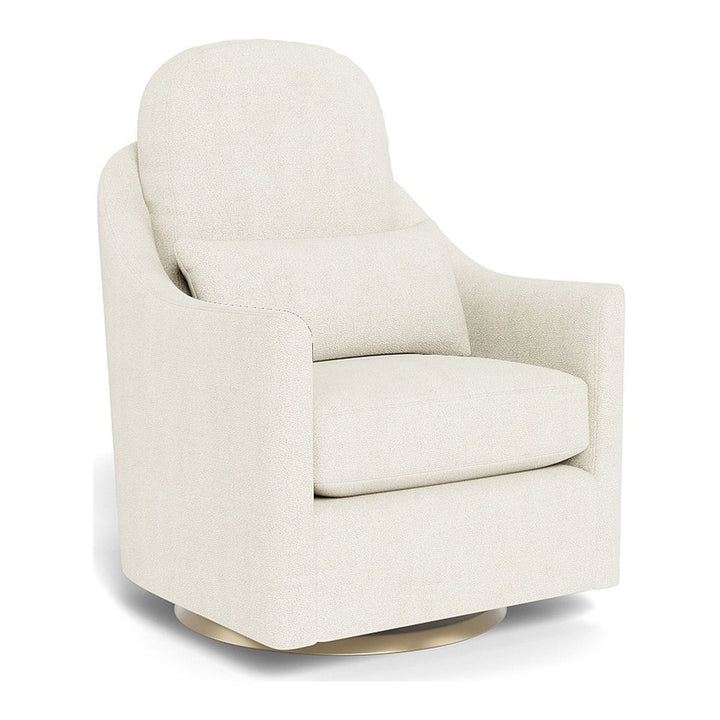 Monte Design Nessa Glider Gold Swivel Ivory Boucle