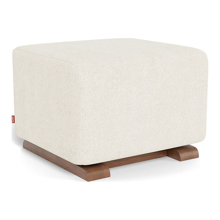 Monte Design Gliding Ottoman Walnut Ivory Boucle