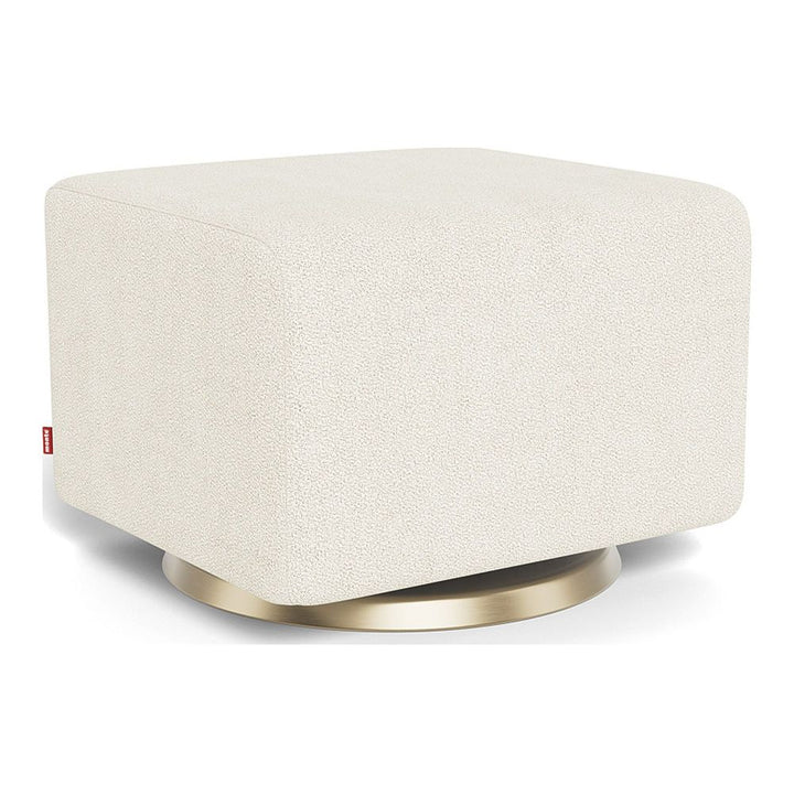 Monte Design Gliding Ottoman Gold Swivel Ivory Boucle